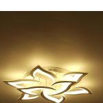 Lustra LED 162W Sun Flower, LED inclus, 9 surse de iluminare, Telecomanda, Dimabil, Lumina: Cald, Natural, Rece photo review