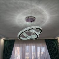 Candelabru LED 184W Cristale 3 Cercuri, Telecomanda photo review