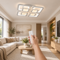 Lustra LED 160W Complete Alb, Telecomanda