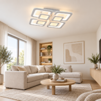 Lustra LED 160W Complete Alb, Telecomanda