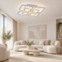 Lustra LED 160W Complete Alb, Telecomanda