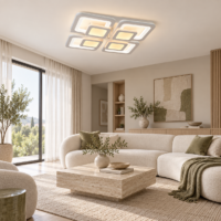 Lustra LED 160W Complete Alb, Telecomanda