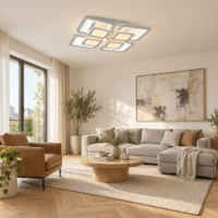 Lustra LED 160W Complete Alb, Telecomanda