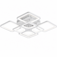 Lustra LED 176W Ceiling 8 Patrate Alb, Telecomanda