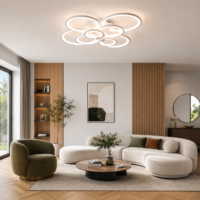 Lustra LED 232W Rings 8 Cercuri, Telecomanda