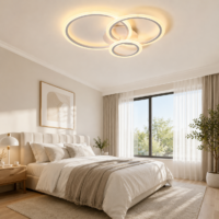 Lustra LED 66W Rings 3 Cercuri, Telecomanda