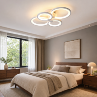Lustra LED 80W Rings 4 Cercuri, Telecomanda