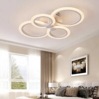 lustra led rings 4 alb