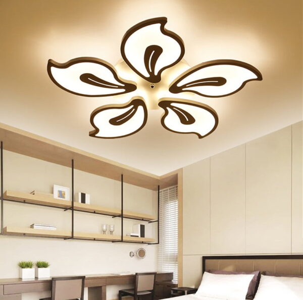 Lustra LED 210W Creative White Flower, Telecomanda