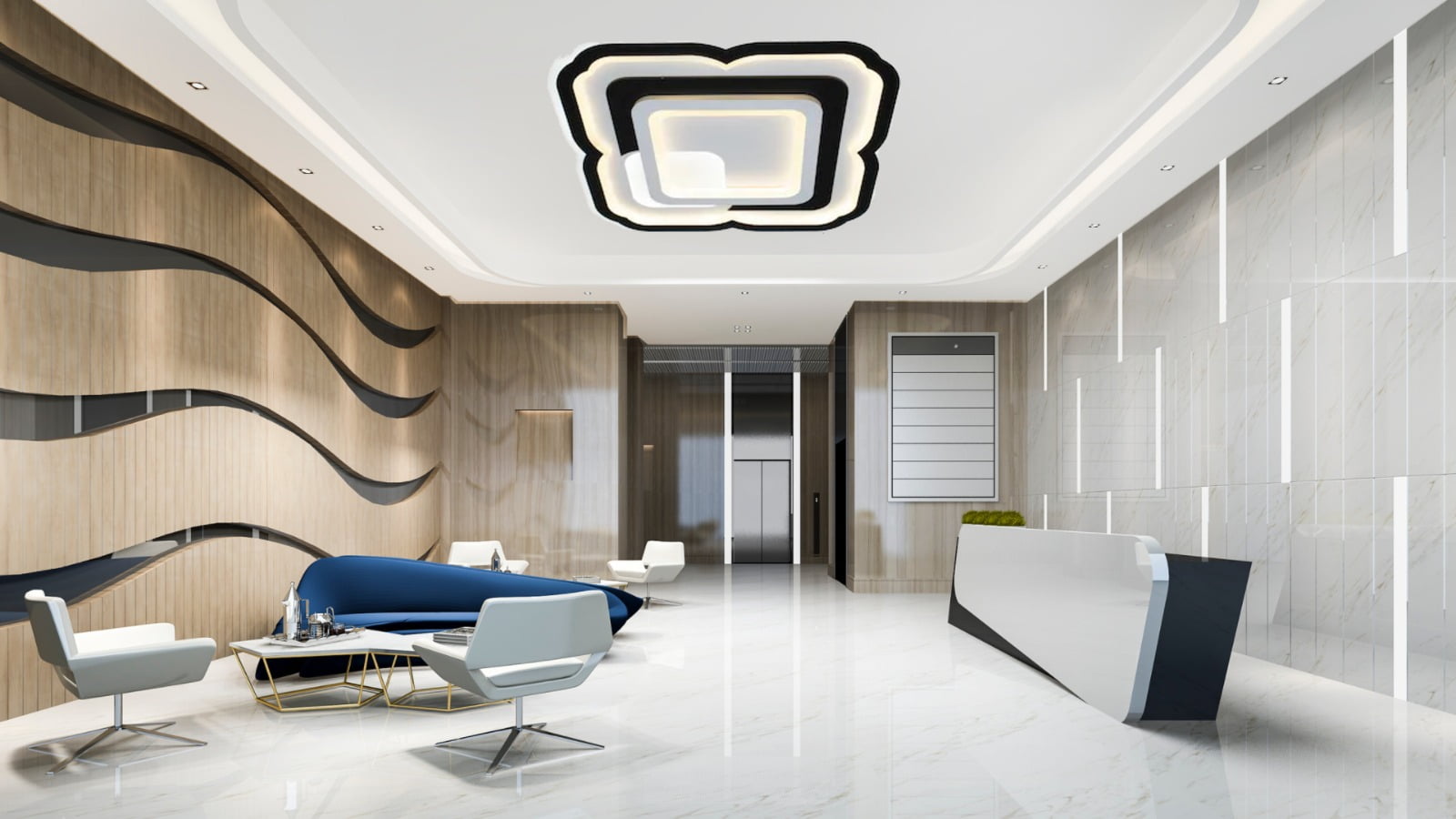 Behalf professional Faial Plafoniera LED 116W Modern Square – LUMINI DE POVESTE