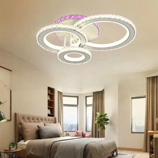 Lustra LED 136W Krystal 3 ALB RGB