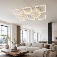 Lustra LED 260W Module 8 Alb, Telecomanda