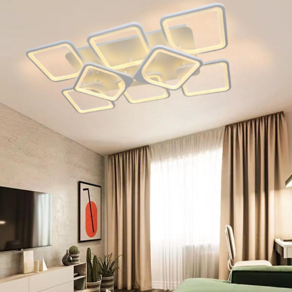 Lustra LED 260W Module 8 Alb, Telecomanda