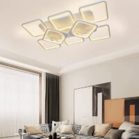Lustra LED 260W Module 8 Alb, Telecomanda
