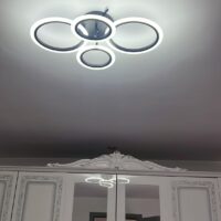 Lustra LED 96W Rings 4 Cercuri Negru, Telecomanda photo review