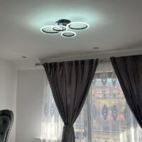 Lustra LED 96W Rings 4 Cercuri Negru, Telecomanda photo review