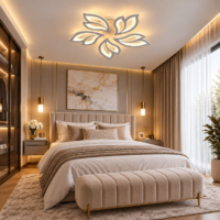 Lustra LED 100W White Lily 5 Mini, Telecomanda