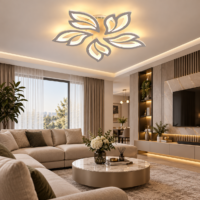 Lustra LED 100W White Lily 5 Mini, Telecomanda