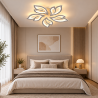 Lustra LED 100W White Lily 5 Mini, Telecomanda