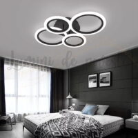 lustra led rings 4 negru