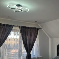 Lustra LED 96W Rings 4 Cercuri Negru, Telecomanda photo review