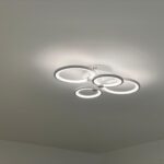 Lustra LED 96W Rings 4 Negru, LED inclus, 4 surse de iluminare, Telecomanda, Dimabil, Lumina: Cald, Natural, Rece photo review