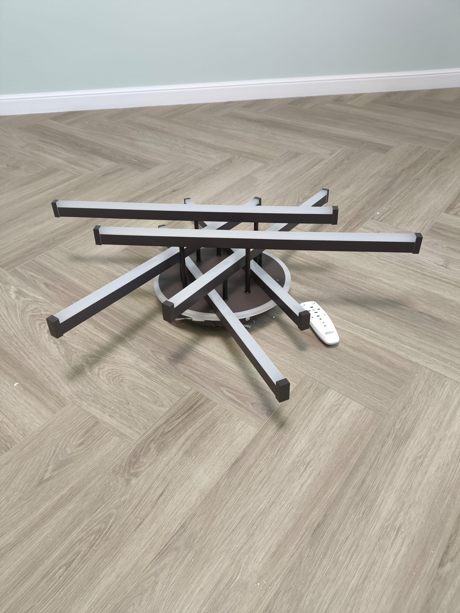 Lustra LED 160W Zig Zag Maro Rotund, Telecomanda photo review