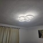 Lustra LED 160W Smart Rings 6 Alb, LED inclus, 6 surse de iluminare, Telecomanda, Dimabil, Lumina: Cald, Natural, Rece, Echivalent 640W photo review