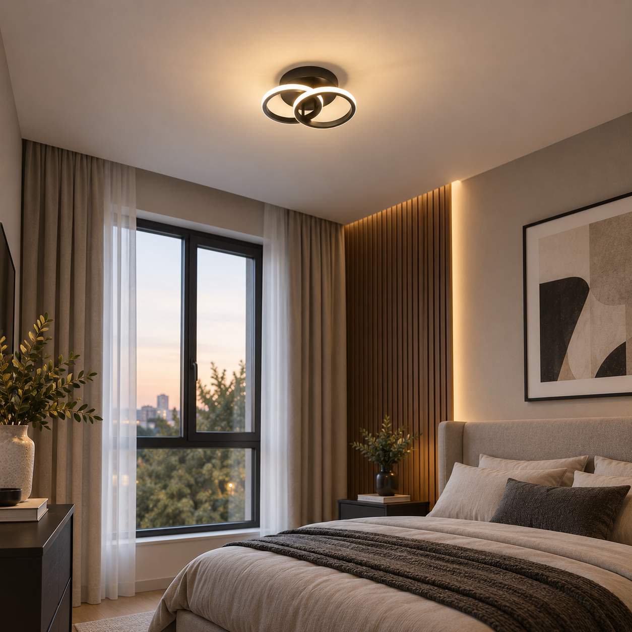 Aplica LED 28W Black Circle Aplica LED 28W Black Circle