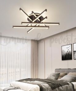 Lustra LED Zig Zag Maro Rotund