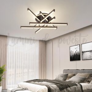 Lustra LED Zig Zag Maro Rotund