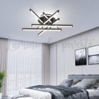 Lustra LED Zig Zag Maro Rotund