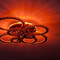 Lustra LED 324W Cristal 8 Cercuri RGB, Telecomanda photo review