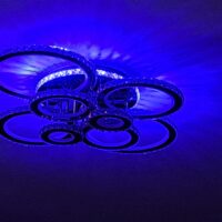 Lustra LED 324W Cristal 8 Cercuri RGB, Telecomanda photo review