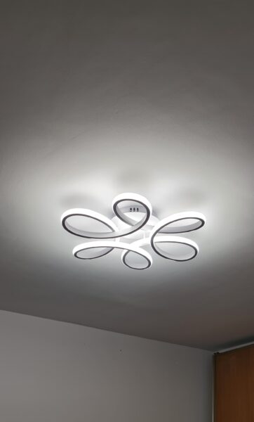 Lustra LED 120W Zaza Alb, Telecomanda photo review