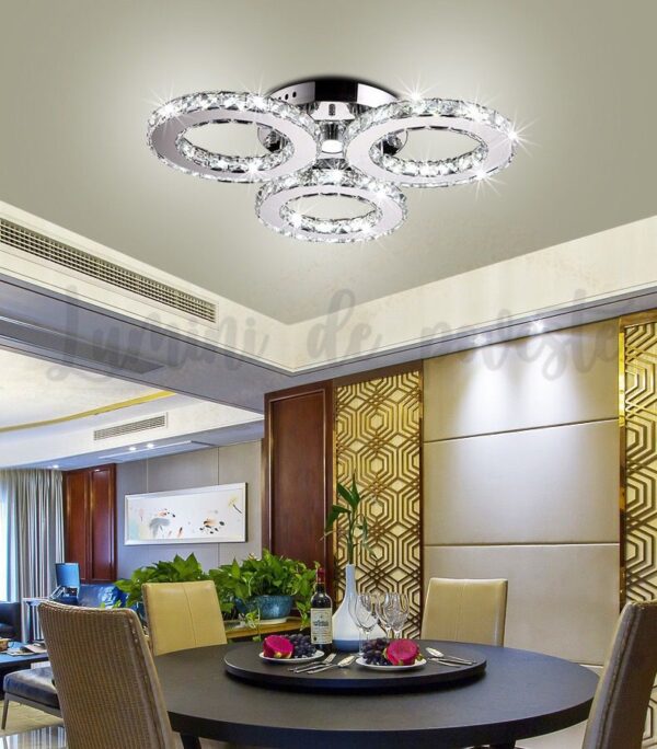 lustra led cristale