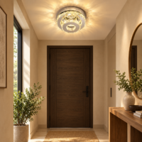 Aplica LED 40W Cristal Double Round Argintiu