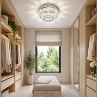Aplica LED 40W Cristal Double Round Argintiu