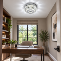 Aplica LED 40W Cristal Double Round Argintiu