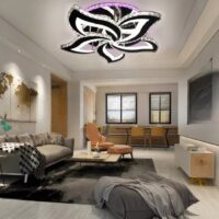 Lustra LED 144W Krystal Mini Sun Flower RGB