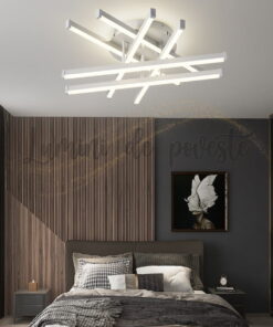 Lustra LED 160W Zig Zag Alb Rotund