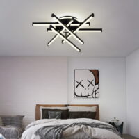 Lustra LED 160W Zig Zag Negru Rotund