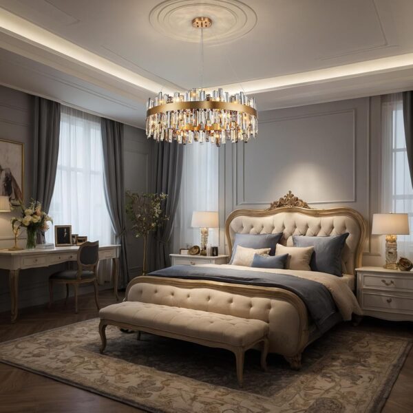 Candelabru LED 196W Mia Rose Gold