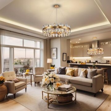 Candelabru LED 196W Mia Rose Gold