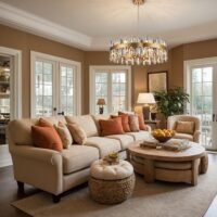 Candelabru LED 196W Mia Rose Gold