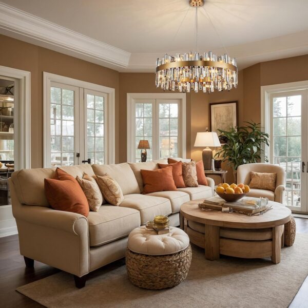 Candelabru LED 196W Mia Rose Gold