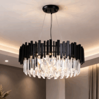 Candelabru Scaly Black 600 (Negru)