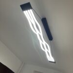 Candelabru LED 160W Waves Negru, LED inclus, 3 surse de iluminare, Telecomanda, Dimabil, Lumina: Cald, Natural, Rece photo review