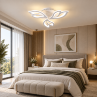 Lustra LED 60W White Lily 3 Mini, Telecomanda