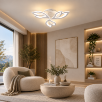 Lustra LED 60W White Lily 3 Mini, Telecomanda